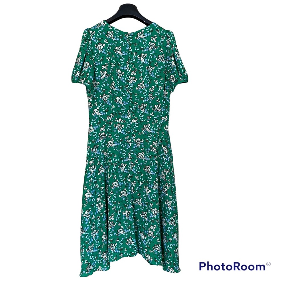 🌟HP!🌟 LOFT Green Buttercup Puff Sleeve Dress Sz 6P - Picture 6 of 10